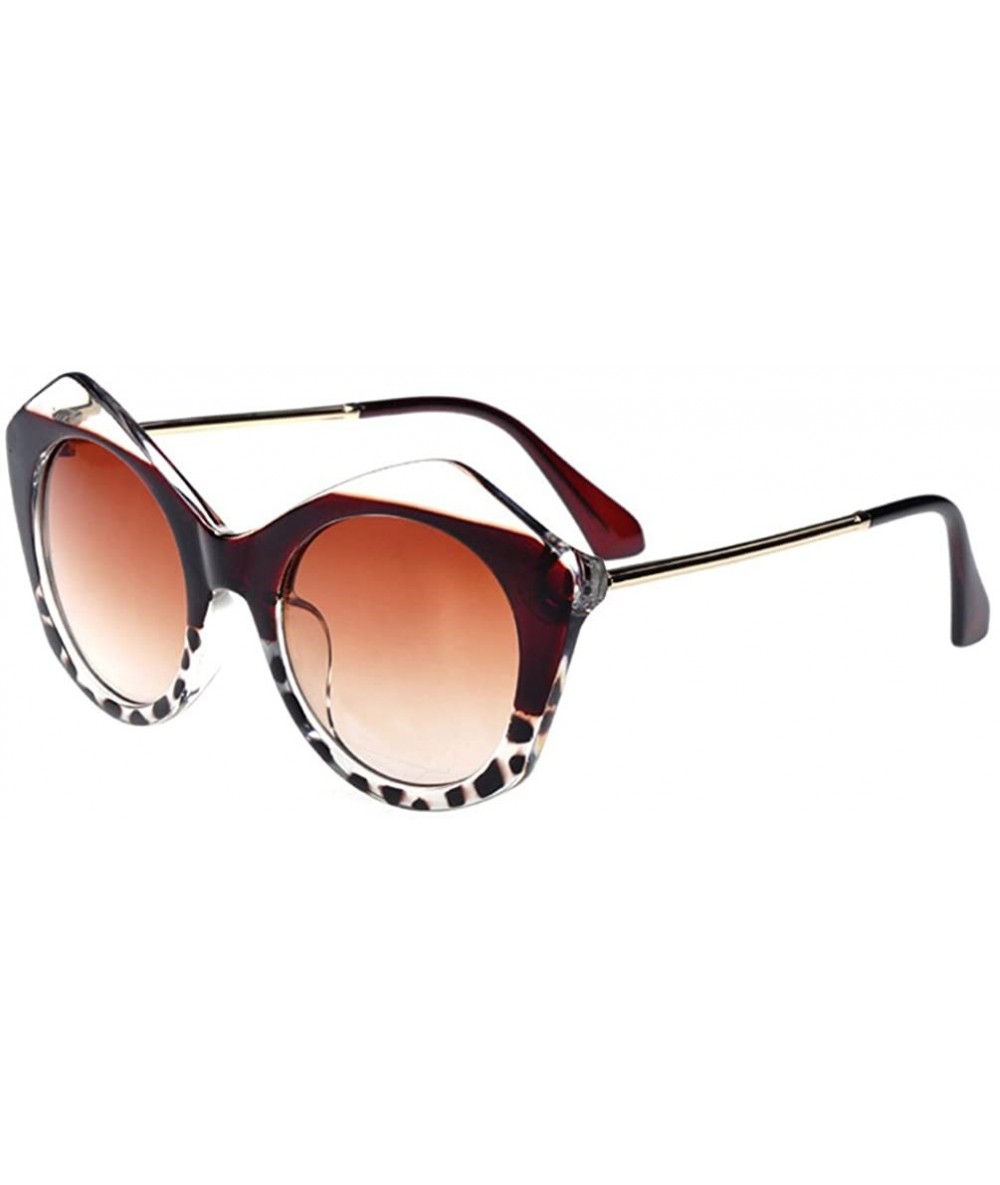 Rectangular Fashion Young Lady Sunglasses Wild Nature Stylish PC Frame Lens 50mm - Brown/Brown - CT12E0NTGCH $29.93