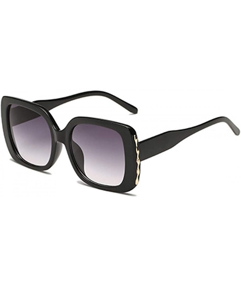 Sport Sunglasses Female Sunglasses Retro Glasses Men and women Sunglasses - Black - CQ18LL8XKZX $18.79