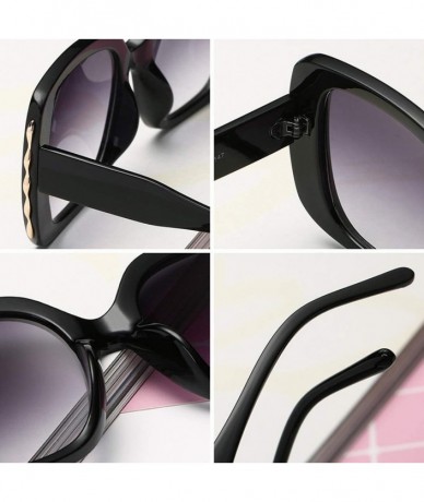 Sport Sunglasses Female Sunglasses Retro Glasses Men and women Sunglasses - Black - CQ18LL8XKZX $18.79