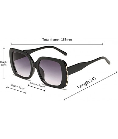 Sport Sunglasses Female Sunglasses Retro Glasses Men and women Sunglasses - Black - CQ18LL8XKZX $18.79