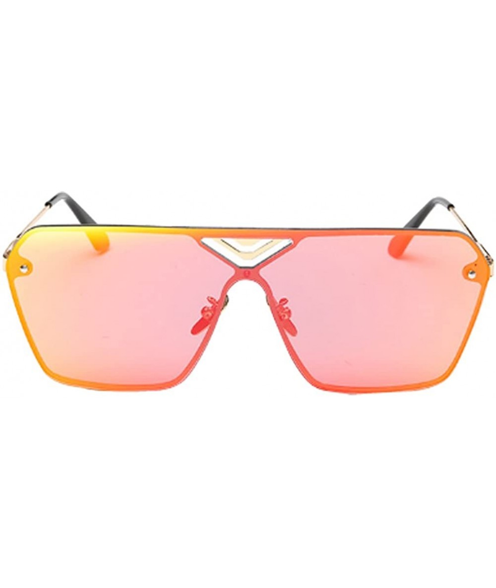 Square Women's Square Sunglasses Metal frame dark glasses - Gold/Red Coated - C312DRO8LTT $27.57