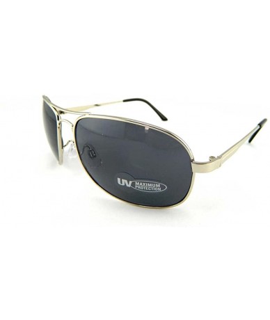 Aviator New Promotional Classic Metal Aviator Sunglasses - Grey Lens - Silver - CW11F4G5HXR $18.80