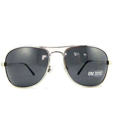 Aviator New Promotional Classic Metal Aviator Sunglasses - Grey Lens - Silver - CW11F4G5HXR $18.80