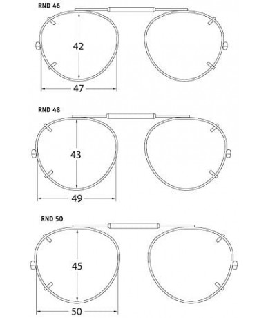 Round Visionaries Polarized Clip on Sunglasses - Round - Gun Frame - 50 x 45 Eye Size - C112N1ZYOTE $73.29