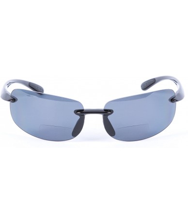 Rectangular Lovin Sport Polarized Bifocal Sunglasses - Non Polarized - Black/Black - C5123W7T90V $60.19