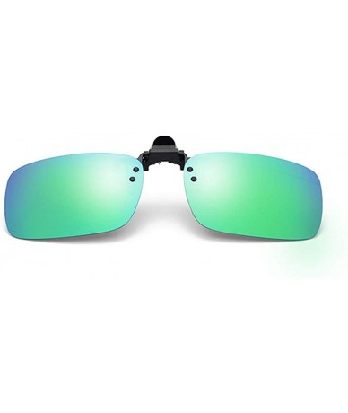 Rimless Polarized Clip-on Sunglasses Anti-Glare Driving Glasses Sunglasses Over for Men Women UV Protection - Mint Green - CJ...