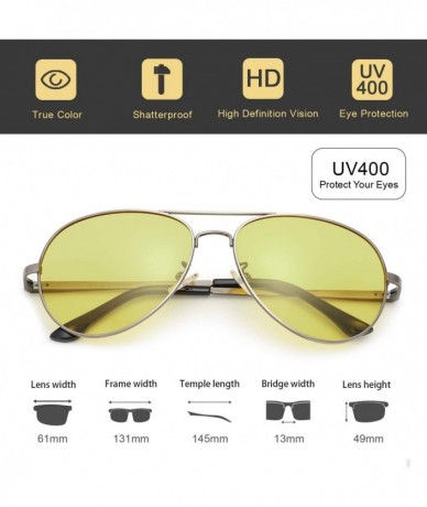 Oversized Men's Night-Vision Glasses for Driving Anti Glare - Rainy Safe Night-Driving Glasses Polarized - CR18WY6C8LM $43.11