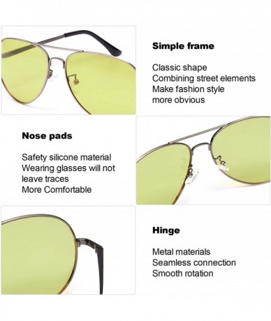 Oversized Men's Night-Vision Glasses for Driving Anti Glare - Rainy Safe Night-Driving Glasses Polarized - CR18WY6C8LM $43.11