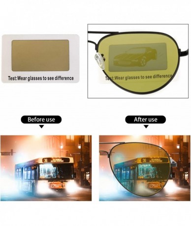 Oversized Men's Night-Vision Glasses for Driving Anti Glare - Rainy Safe Night-Driving Glasses Polarized - CR18WY6C8LM $43.11