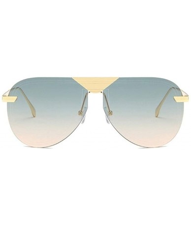 Oversized Oversized Pilot Sunglasses for Women Big Frame Shades UV400 - C7 Grey Pink - CD1906D8NM3 $23.12