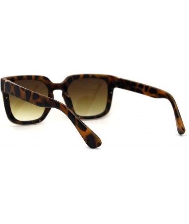 Rectangular Mens Squared Fashion Squared Rectangle Keyhole Plastic Sunglasses - Solid Tortoise Brown - C21985IRC4A $19.84