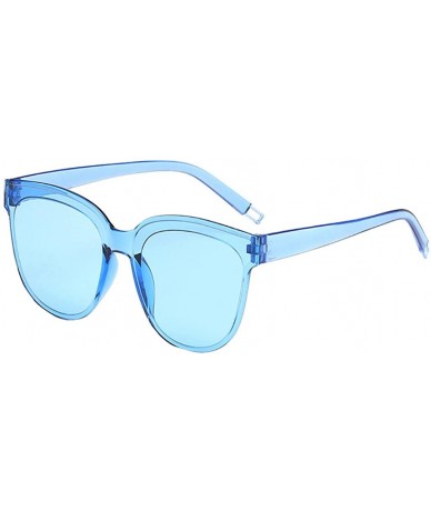 Rimless Classic Women Square Sunglasses for 100% UV Protection Flat Lens Fashion Shades Transparent Candy Color Eyewear - CQ1...