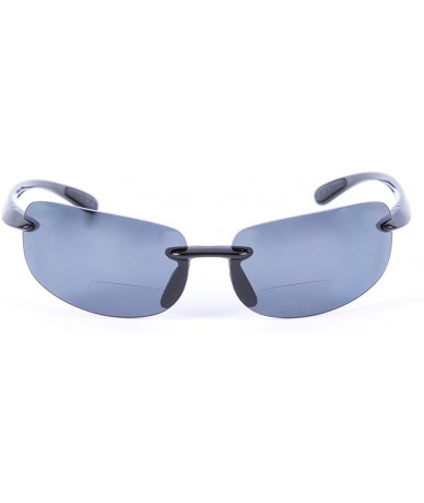 Rimless The Allstars" 3 Pair of our Most Popular Bifocal Sport Wrap Unisex Sunglasses - Black/Blue - CN1963SL9WR $46.07