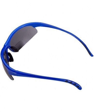 Rimless The Allstars" 3 Pair of our Most Popular Bifocal Sport Wrap Unisex Sunglasses - Black/Blue - CN1963SL9WR $46.07