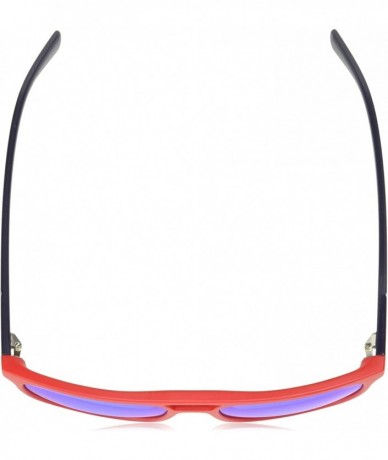 Rectangular mens N3633sp Rectangular Sunglasses - Matte Red/Blue Mirror Polarized - CA18KNDNUTU $94.90