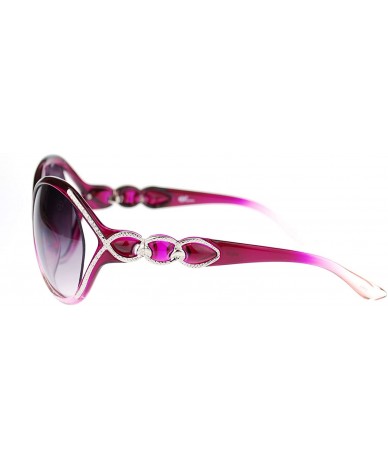 Butterfly Golden Bridge Womens Serpent Snake Chain Arm Butterfly Sunglasses - Burgundy - CI11O55AWNH $22.95