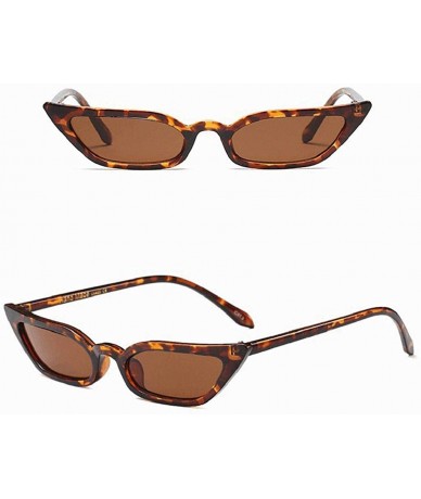 Cat Eye Women Vintage Cat Eye Sunglasses Retro Small Frame UV400 Eyewear Fashion Ladies - Brown - CG18RAR26T3 $16.67