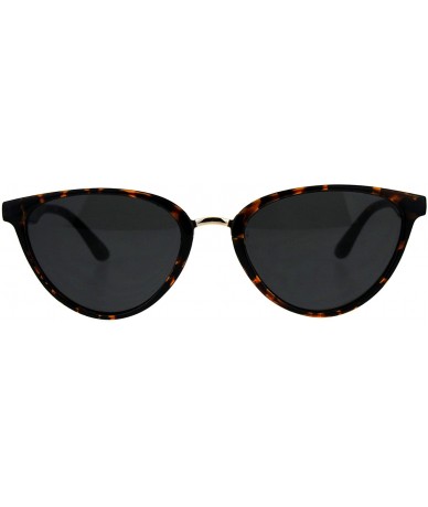 Oval Womens Sunglasses Designer Fashion Triangular Oval Frame UV 400 - Tortoise - CY18DNRS0RR $20.35