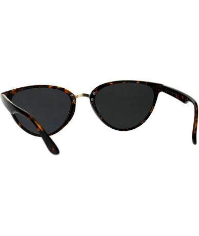 Oval Womens Sunglasses Designer Fashion Triangular Oval Frame UV 400 - Tortoise - CY18DNRS0RR $20.35