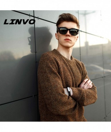 Square Polarized Sunglasses for Men Driving Sun glasses Shades 80's Retro Style Brand Design Square - CM18NNUI40O $31.43