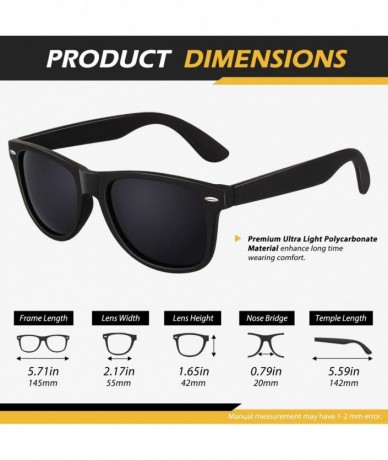 Square Polarized Sunglasses for Men Driving Sun glasses Shades 80's Retro Style Brand Design Square - CM18NNUI40O $31.43