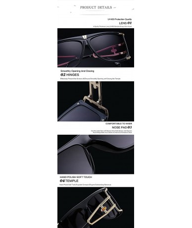 Square Vintage SQUARE Sunglasses Women Brand Designer Fashion Oversized Retro 997239Y - Black - CQ184YMDSZR $23.83