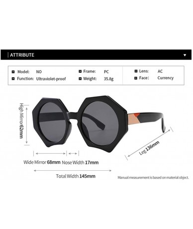 Oversized Oversized Sunglasses Polygonal Sunglass Vintage - C6 - CH197ZI870Y $18.20