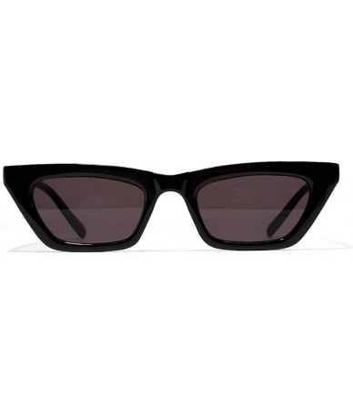 Cat Eye Retro Cat Eye Sunglasses Women Summer Style Sun Glasses for Men Square Black Leopard - Full Black - C31976NRYNO $20.20