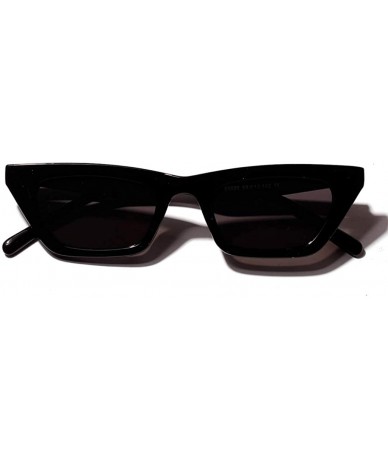 Cat Eye Retro Cat Eye Sunglasses Women Summer Style Sun Glasses for Men Square Black Leopard - Full Black - C31976NRYNO $20.20