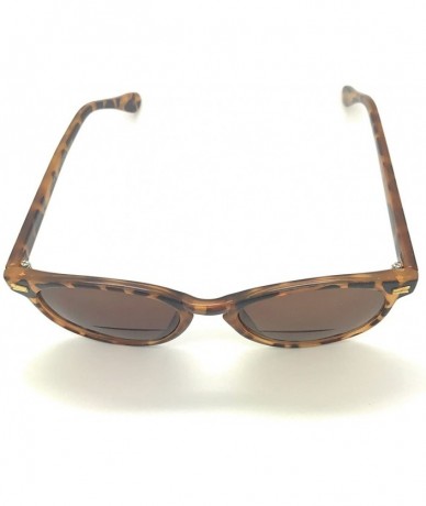 Round Round Stylish Bifocal Reading Sunglasses For Men Women - Light Brown - CG18UYOE9K4 $22.93