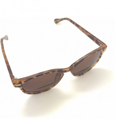 Round Round Stylish Bifocal Reading Sunglasses For Men Women - Light Brown - CG18UYOE9K4 $22.93