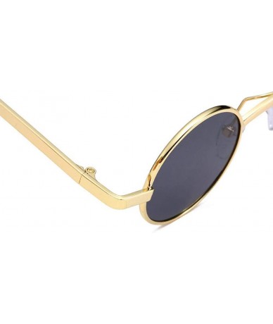 Round Sunglasses New Fashion Small Metal Round Frame Color Coating Mirror UV400 6 - 5 - CS18YZWM5AA $18.23