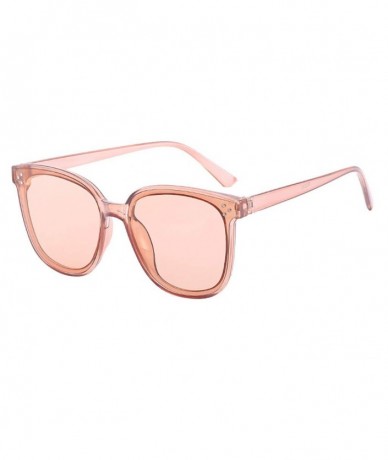 Goggle Chic Retro Polarized Sunglasses for Women Men UV400 Protection Driving Outdoor Square Eyewear - Pink - C318RI8H8IX $24.86