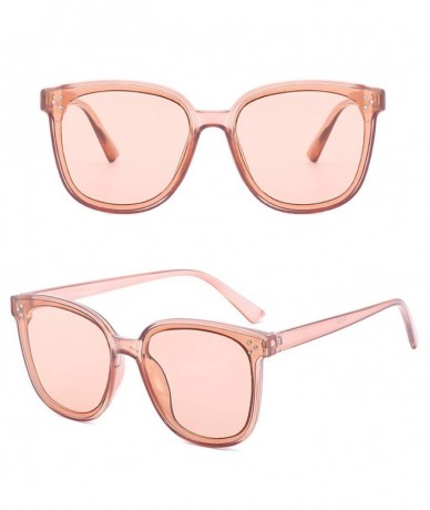 Goggle Chic Retro Polarized Sunglasses for Women Men UV400 Protection Driving Outdoor Square Eyewear - Pink - C318RI8H8IX $24.86