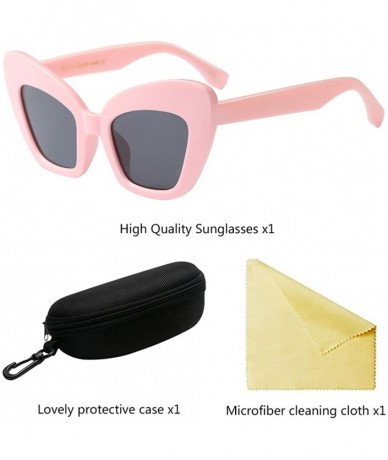 Wayfarer Light and Comfotable Womens Sunglasses Cats Eye Nice Looking Perfect Summer - Pink - CJ18G82W7KE $19.14