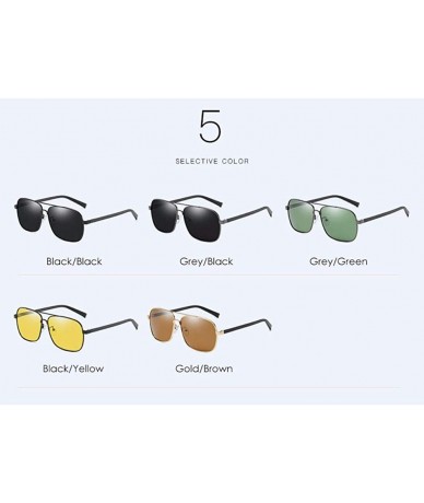 Square Polarized Sunglasses anti-glare polarized square driving Sunglasses - D - C518QR74HC4 $59.64