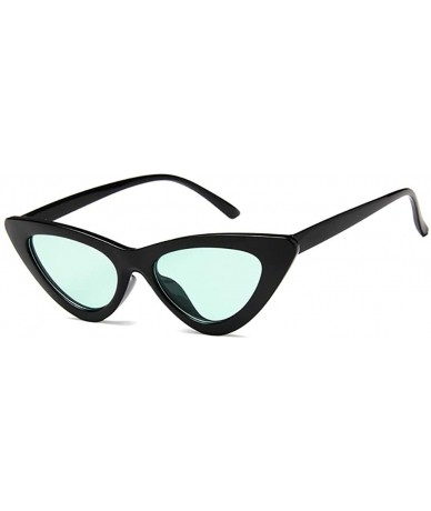 Oval Retro Small Sunglasses-Polarized Shade Glasses With Classic Narrow Cat Eye Lens - C - C61905YYY38 $54.17