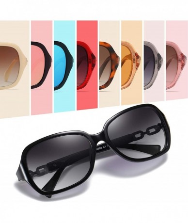 Round Retro Polarized Sunglasses for Women 100% UV400 Protection Lens Driving Outdoor Eyewear - Black Frame/Grey Lens-2 - CI1...