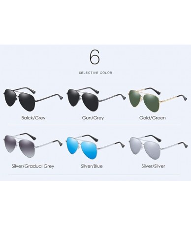 Aviator Sunglasses Men's Polarizing Sunglasses Classic Toad Lens Polarizing Sunglasses Driving - C - CC18QS0D0RH $60.08