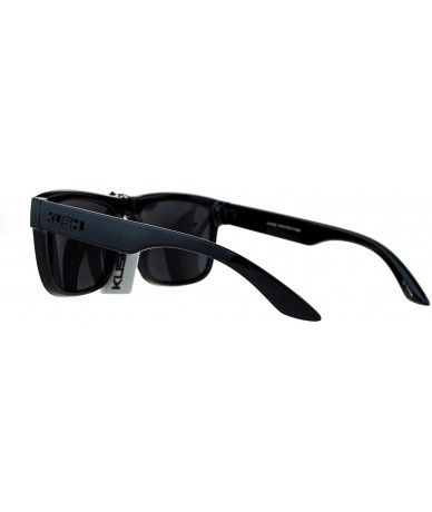 Oversized Mens All Black Gangster Oversize Horn Rim Cholo Sunglasses - Shiny Black 7038 - CP12MX44YB4 $18.48