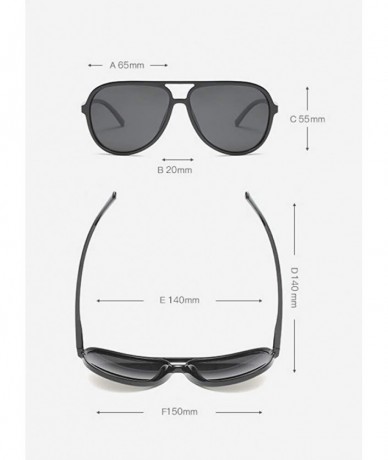 Aviator Polarized Aviator Sunglasses for Men Women Black TR90 Frame Ultralight Sunshades - Matte Grey - CC18NA2K9O8 $33.46