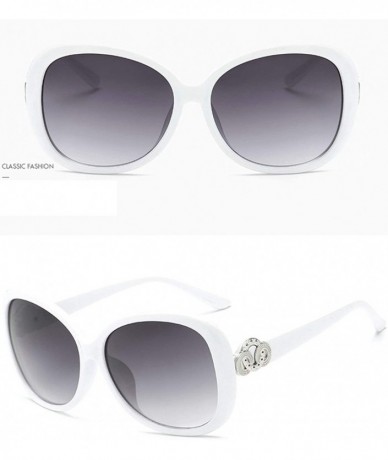 Sport Vintage Polarized Sunglasses for Women PC Resin UV 400 Protection - White - CT18T2TLE47 $28.04