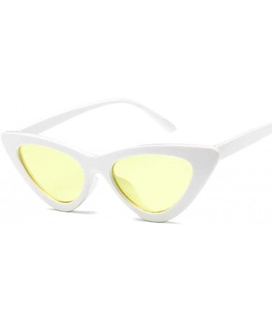 Goggle Retro Small Sunglasses-Polarized Shade Glasses With Classic Narrow Cat Eye Lens - O - CR1905XU935 $51.78