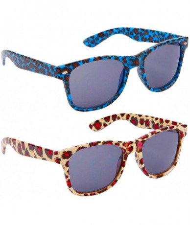 Wayfarer 2 Pair HQ+ Wild Fancies by Sojayo - 1 Blue-brown-black & 1 Off White-pink-black (2 Pack) - C418DOGQ83O $27.63