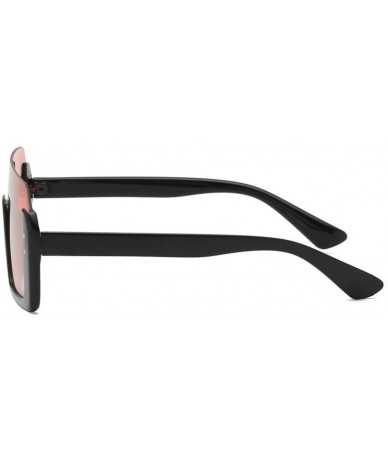 Rectangular Men Vintage Eye Sunglasses Retro Eyewear Fashion UV Protection Luxury Accessory (Red) - Red - CY195MAS2I4 $15.40