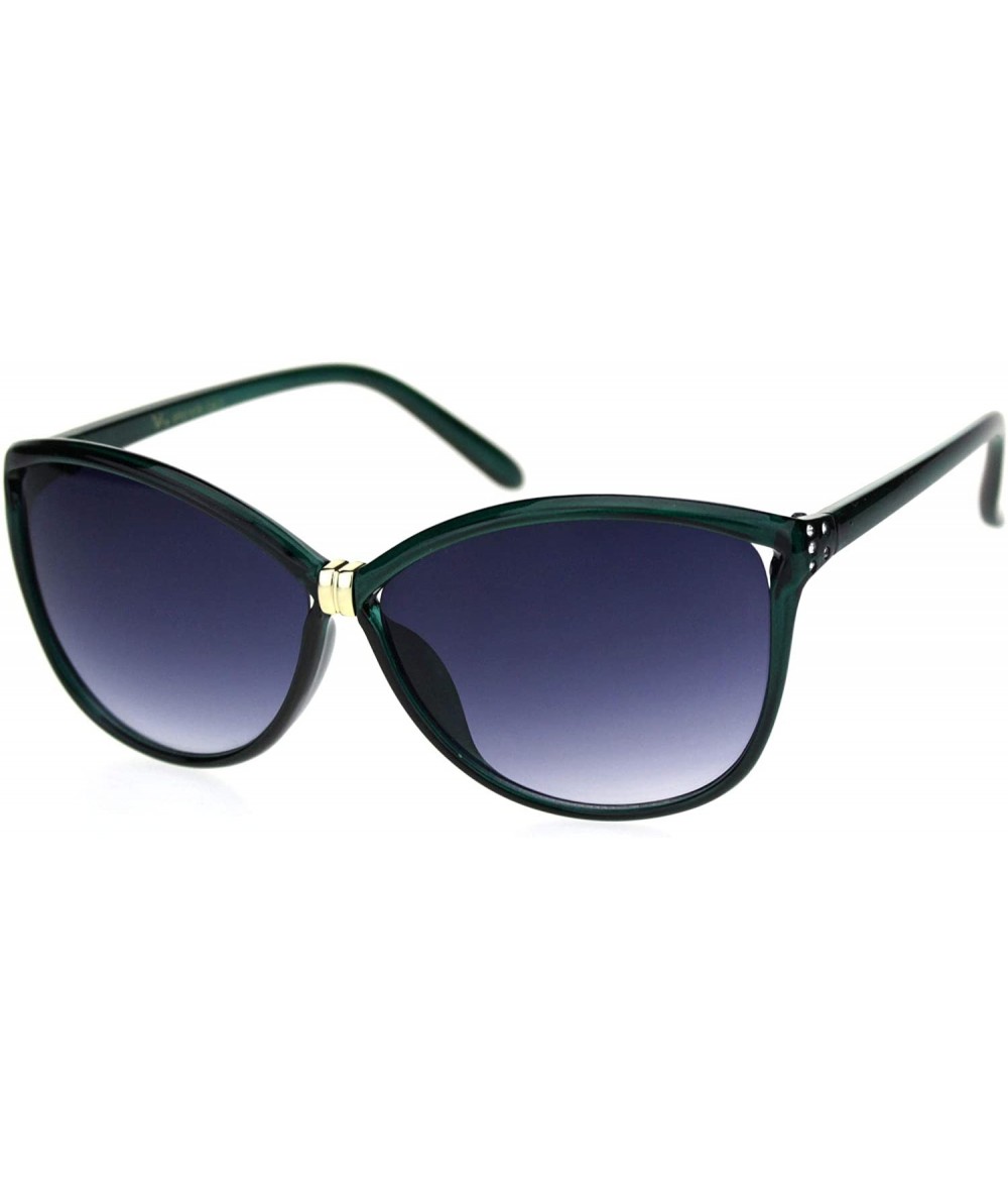 Oversized Womens Rhinestone Oversize Butterfly Chic Sunglasses VGRS1976 - Green Smoke - C418ROTM0G7 $22.56