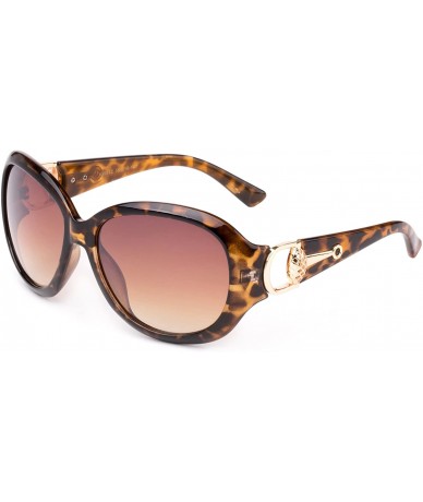 Round Ville" - Round Temple Design Fashion Sunglasses with UV Protection for Women - Tortoise - CK17YDXU2X3 $20.48