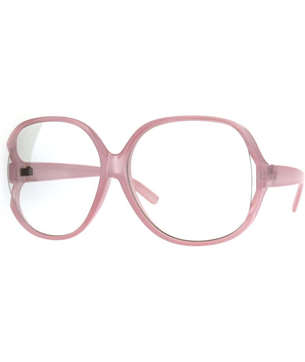 Rectangular Womens Oversize Exposed Lens Butterfly Granny Plastic Eyeglasses - Pink - CK1808LWH73 $18.10