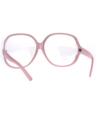 Rectangular Womens Oversize Exposed Lens Butterfly Granny Plastic Eyeglasses - Pink - CK1808LWH73 $18.10