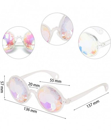 Goggle Kaleidoscope Rave Glasses Rainbow Prism Sunglasses Goggles - Black&transparency - C618U0DZH2D $23.16